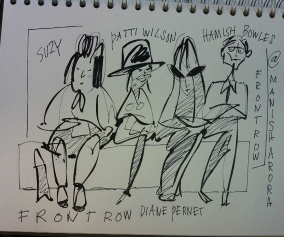 Piet paris' parijs fashion week in illustraties Mode illustraties
